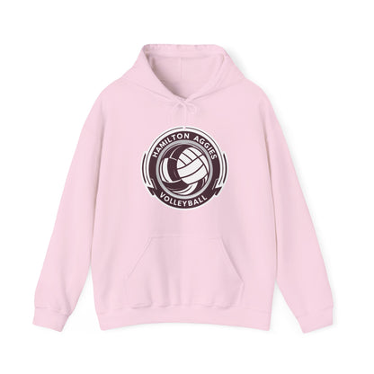 Adult Hoodie Sweatshirt \ Hamilton Aggies Volleyball \ HAV1