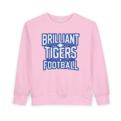 Toddler Crewneck Sweatshirt \ Brilliant Tigers Football \ BTF1