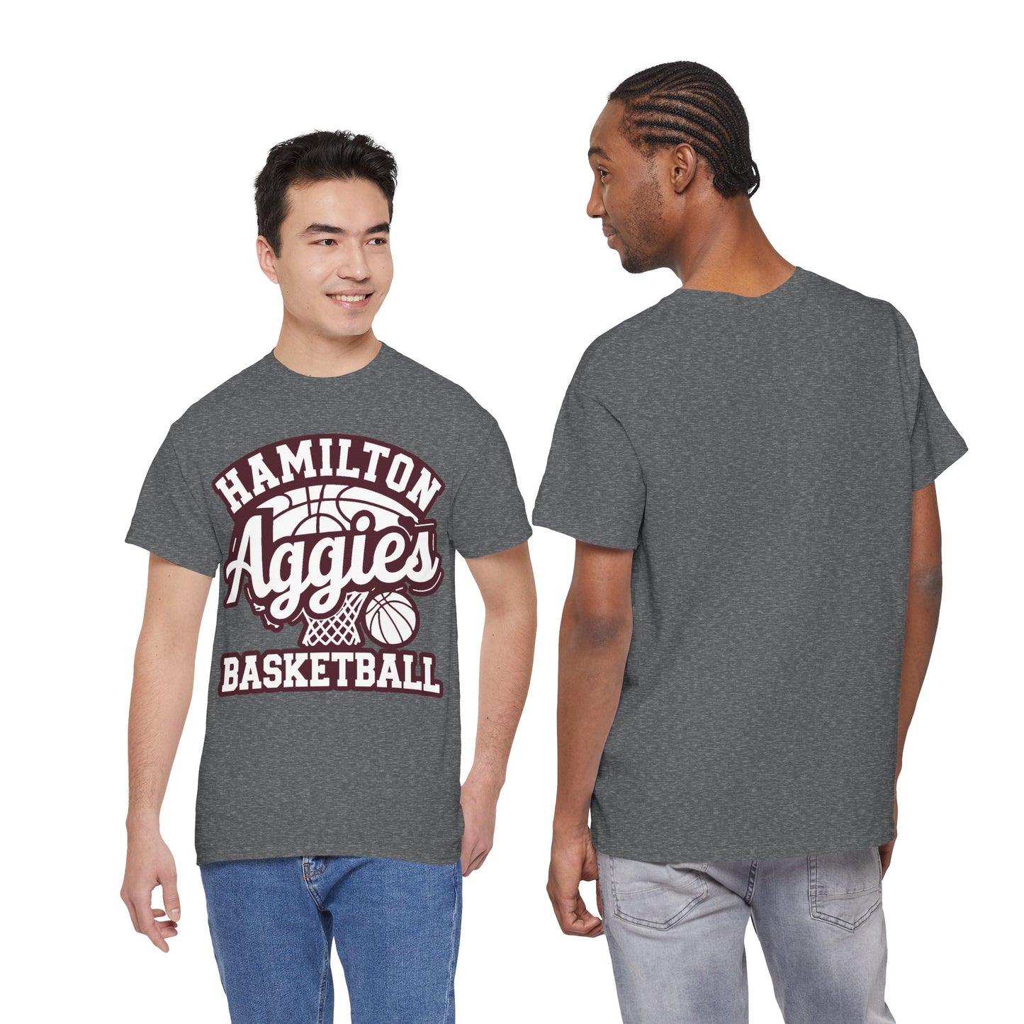 Adult Tee \ Hamilton Aggies Basketball \ HABKG1