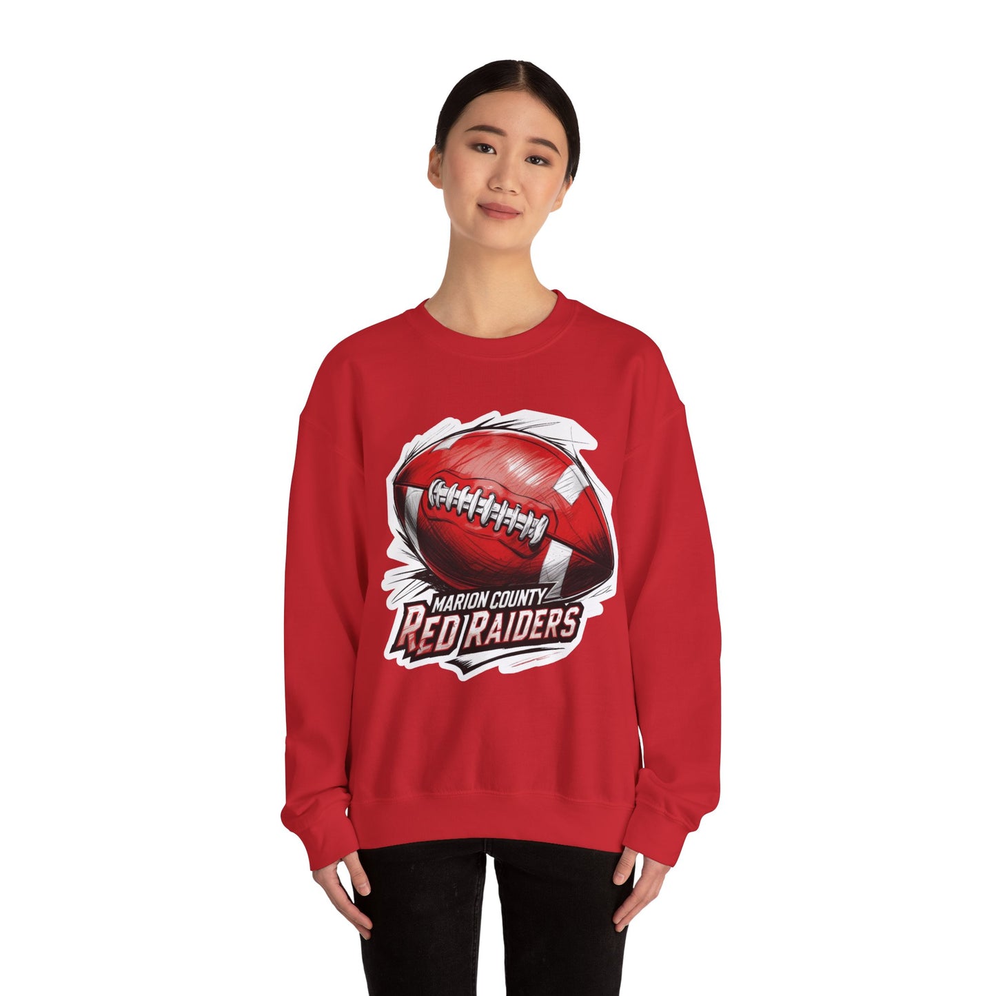 Adult Crewneck Sweatshirt \ Marion County Red Raiders Football \ MCF1
