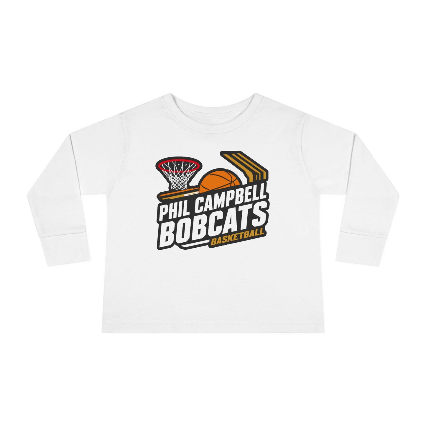 Toddler Long Sleeve Tee \ Phil Campbell Bobcats Basketball \ PCBBK1
