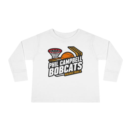 Toddler Long Sleeve Tee \ Phil Campbell Bobcats Basketball \ PCBBK1