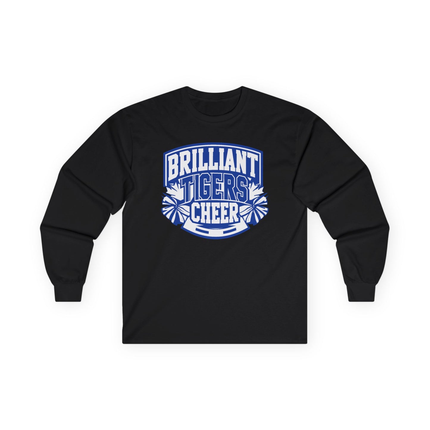 Adult Long Sleeve Tee \ Brilliant Tigers Cheer \ BTC1
