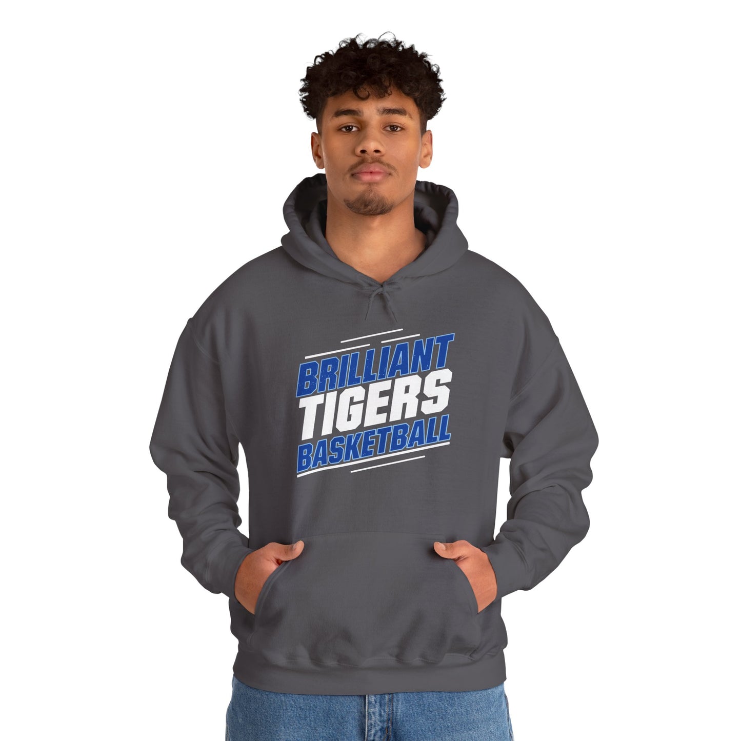 Adult Hoodie Sweatshirt \ Brilliant Tigers Basketball \ BTBK2
