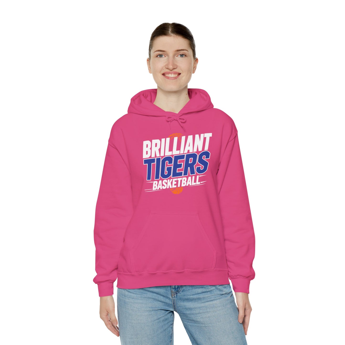 Adult Hoodie Sweatshirt \ Brilliant Tigers Basketball \ BTBK1