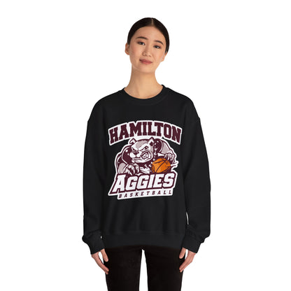 Adult Crewneck Sweatshirt \ Hamilton Aggies Basketball \ HABB1
