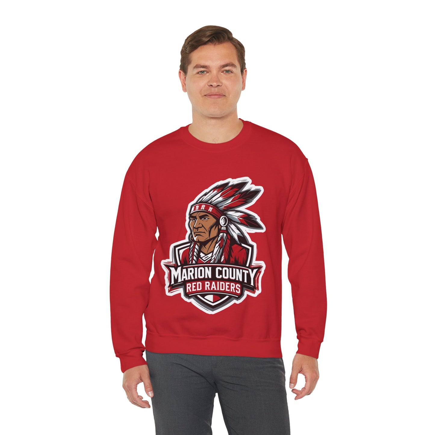 Adult Crewneck Sweatshirt \ Marion County Red Raiders \ MC2