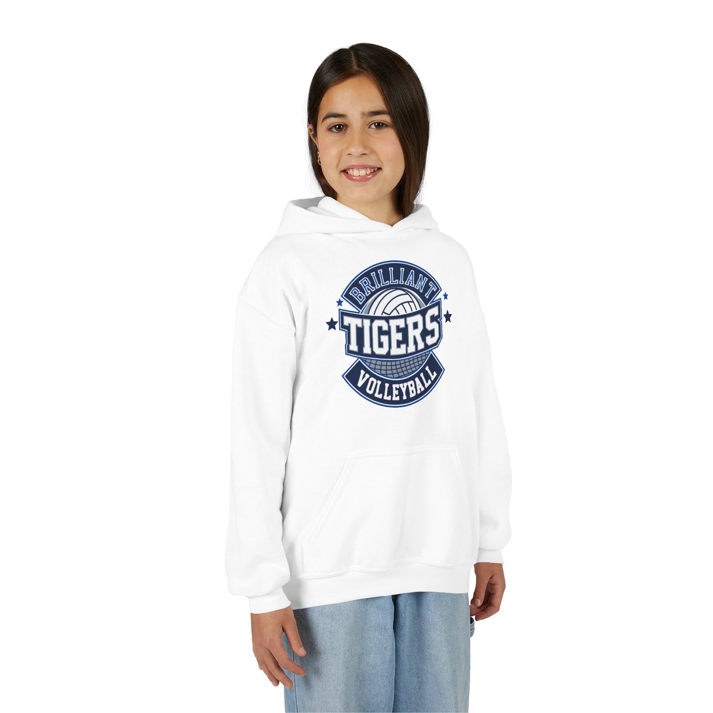 Youth Hoodie Sweatshirt \ Brilliant Tigers Volleyball \ BTV1