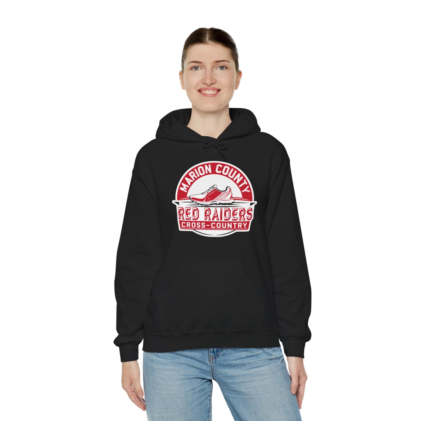 Adult Hoodie Sweatshirt \ Marion County Red Raiders Cross-Country \ MCCC1