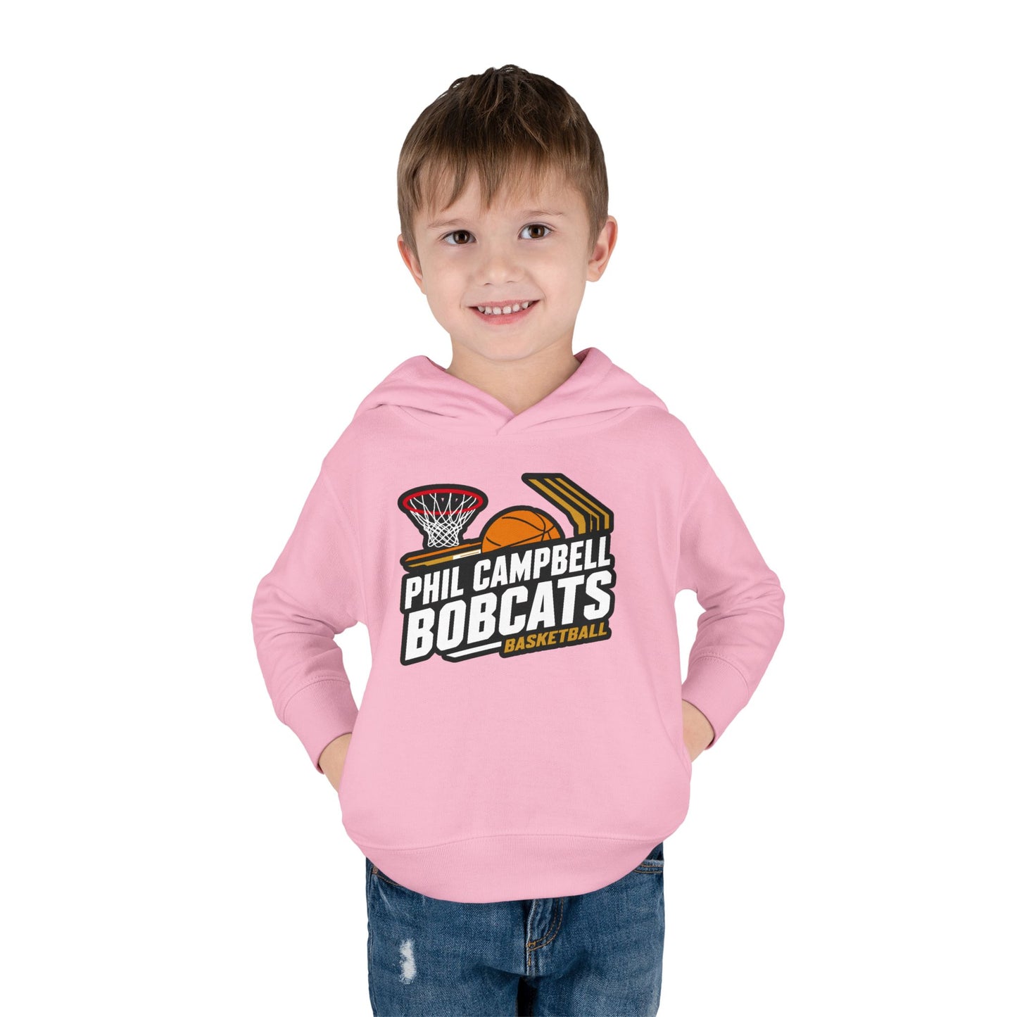 Toddler Hoodie Sweatshirt \ Phil Campbell Bobcats Basketball \ PCBBK1