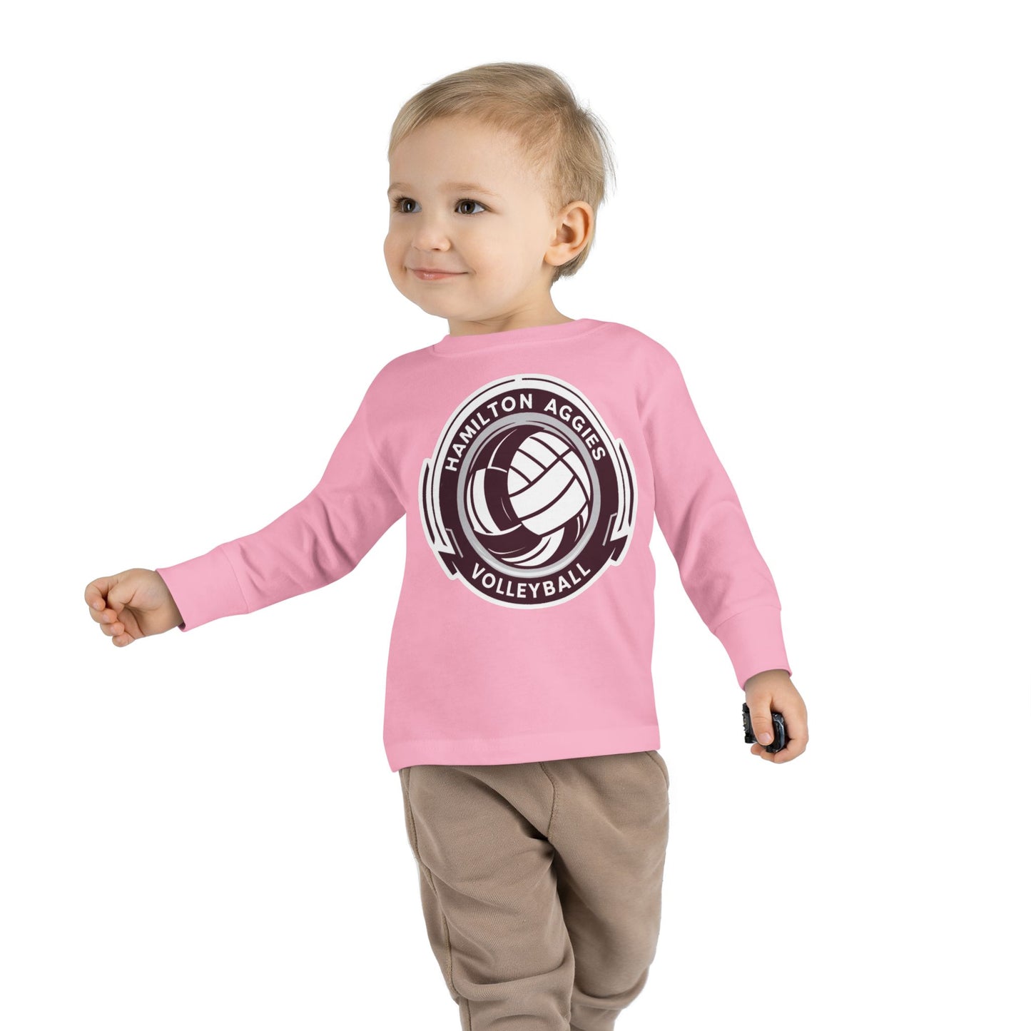Toddler Long Sleeve Tee \ Hamilton Aggies Volleyball \ HAV1