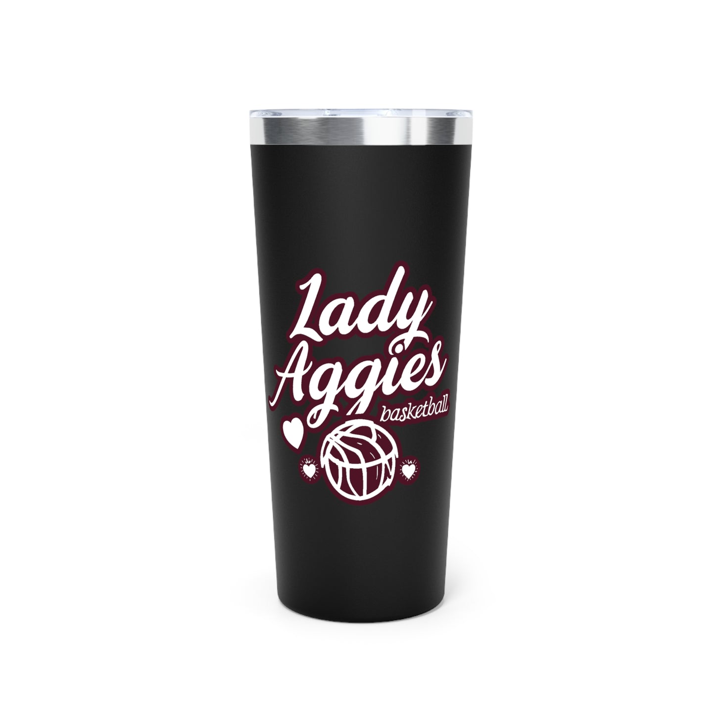 22oz Copper Insulated Tumbler \ Hamilton Aggies Basketball \ HABBG2