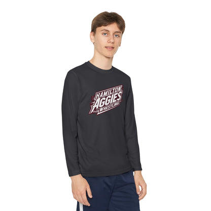 Youth Long Sleeve Tee \ Hamilton Aggies Wrestling \ HAW1