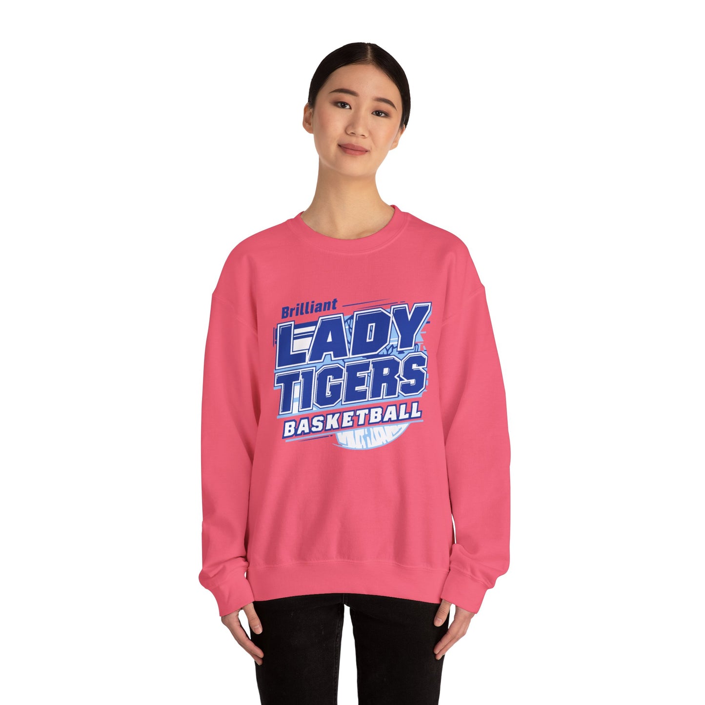 Adult Crewneck Sweatshirt \ Brilliant Tigers Basketball \ BTBKG2