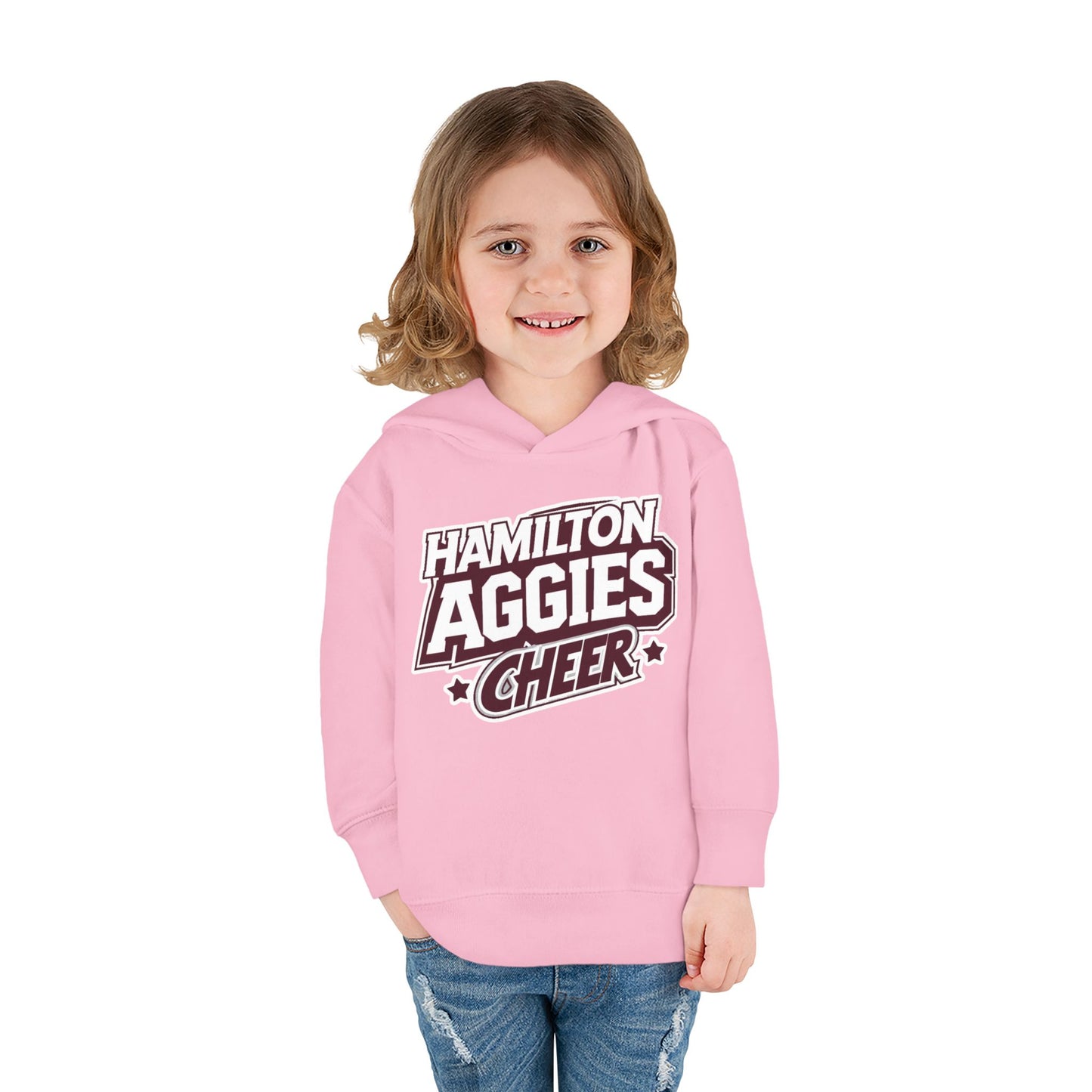 Toddler Hoodie Sweatshirt \ Hamilton Aggies Cheer \ HAC1