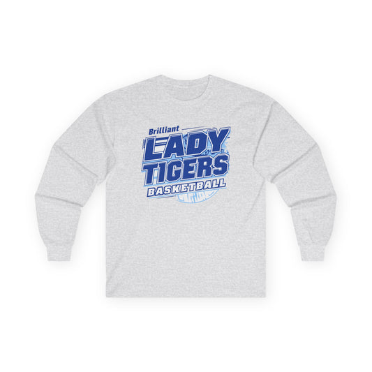 Adult Long Sleeve Tee \ Brilliant Tigers Basketball \ BTBKG2