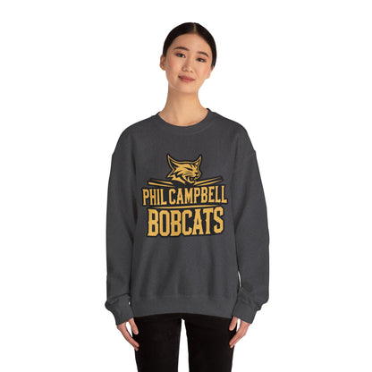 Adult Crewneck Sweatshirt \ Phil Campbell Bobcats \ PCB2