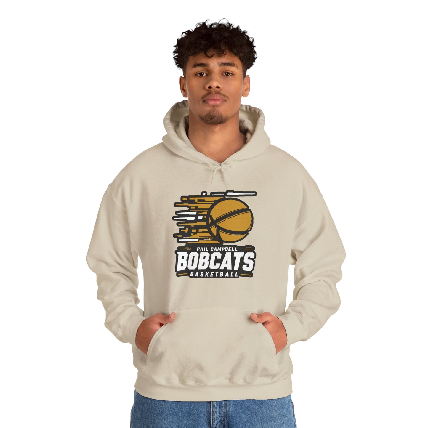 Adult Hoodie Sweatshirt \ Phil Campbell Bobcats Basketball \ PCBBK2