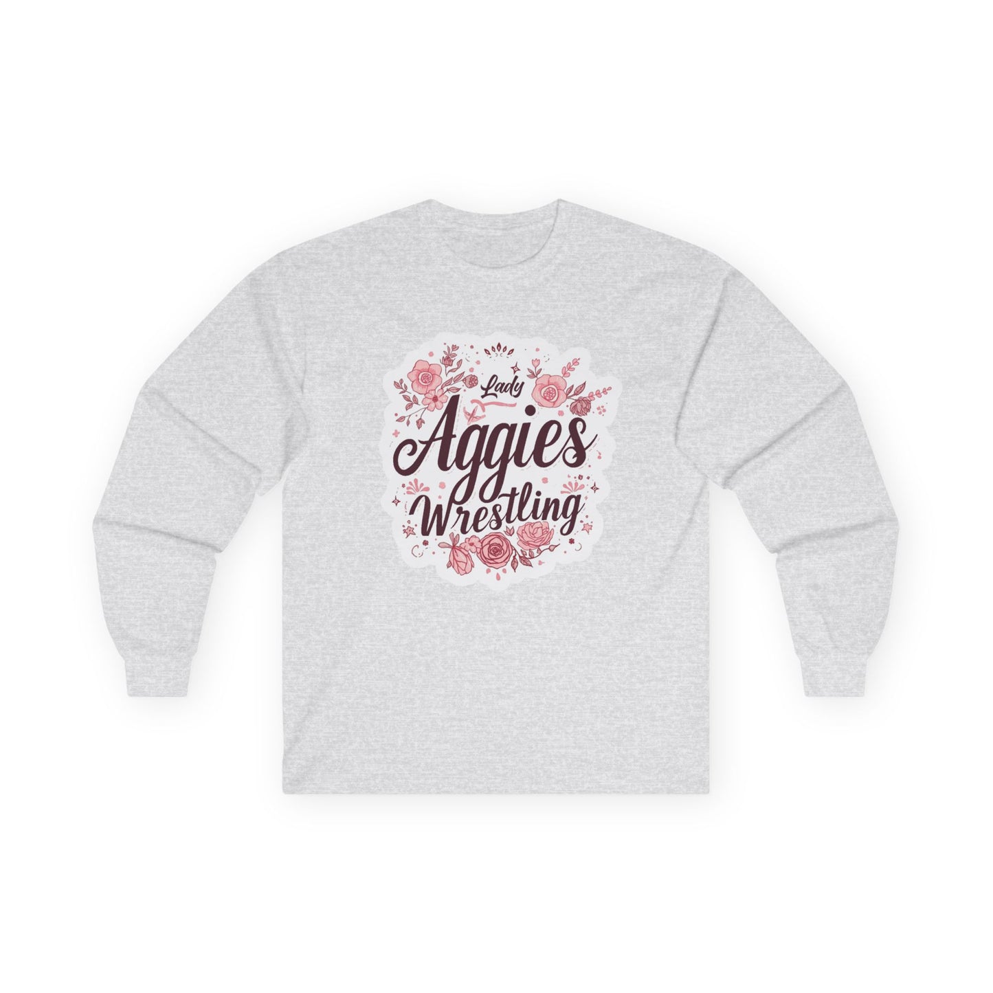 Adult Long Sleeve Tee \ Hamilton Aggies Wrestling \ HAWG1