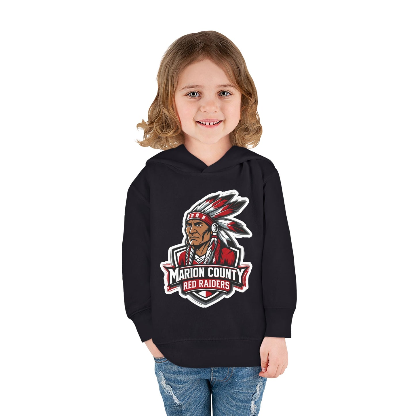 Toddler Hoodie Sweatshirt \ Marion County Red Raiders \ MC2
