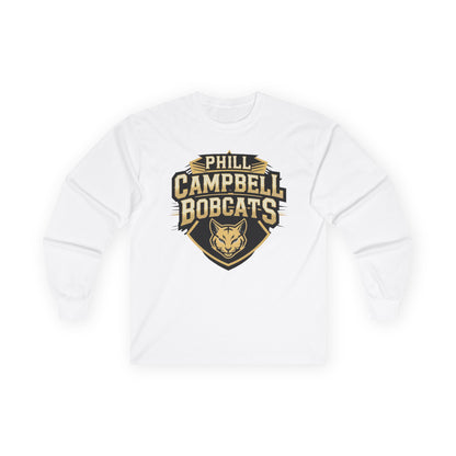 Adult Long Sleeve Tee \ Phill Campbell Bobcats \ PCB1