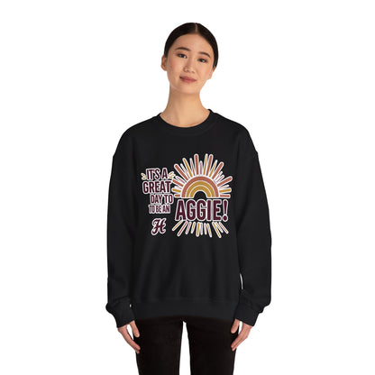 Adult Crewneck Sweatshirt \ It's a Great Day to be an Aggie! \ GDA1