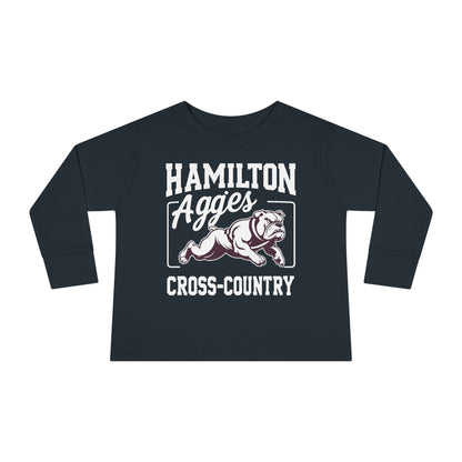 Toddler Long Sleeve Tee \ Hamilton Aggies Cross-Country \ HCC2