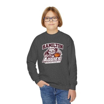 Youth Crewneck Sweatshirt \ Hamilton Aggies Basketball \ HABB1