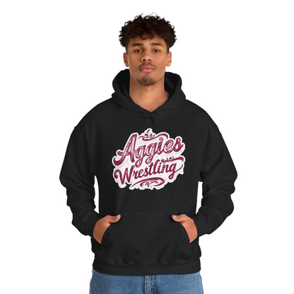 Adult Hoodie Sweatshirt \ Hamilton Aggies Wrestling \ HAWG2