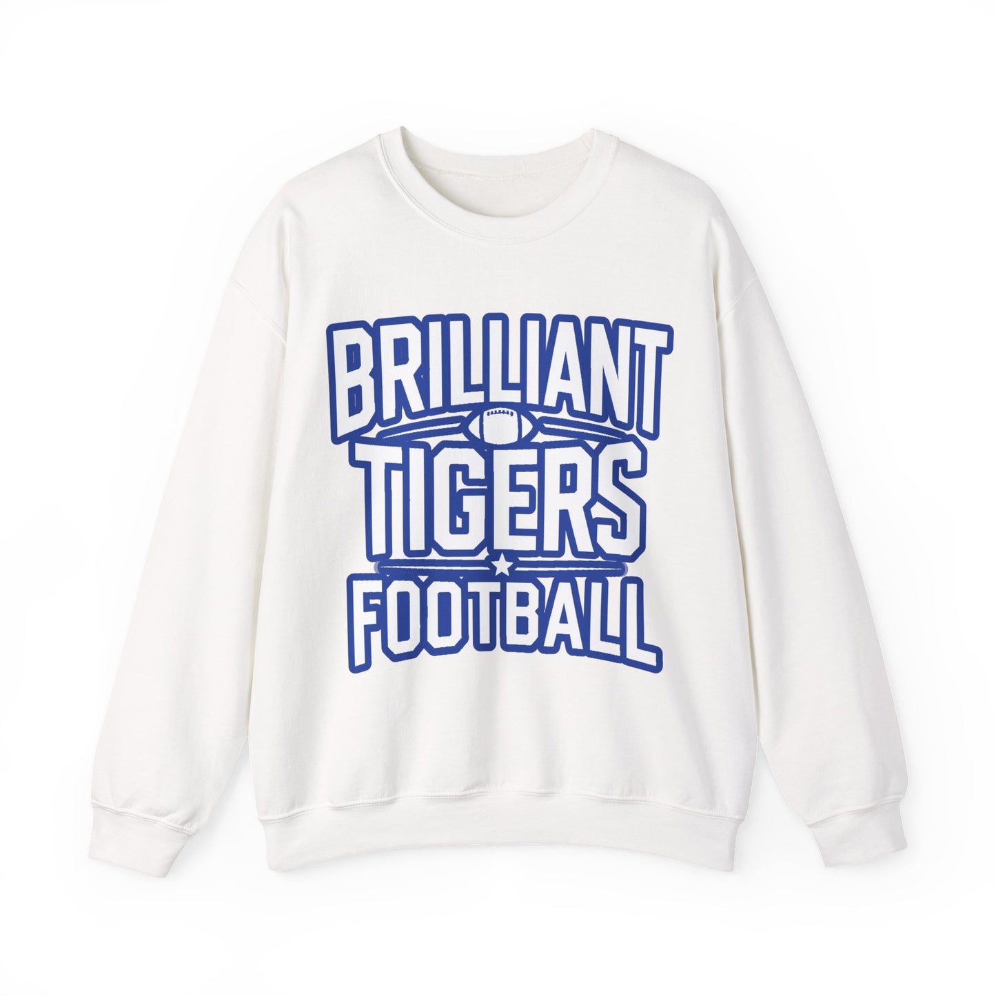 Adult Crewneck Sweatshirt \ Brilliant Tigers Football \ BTF1