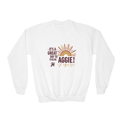 Youth Crewneck Sweatshirt \ It's a Great Day to be an Aggie! \ GDA1