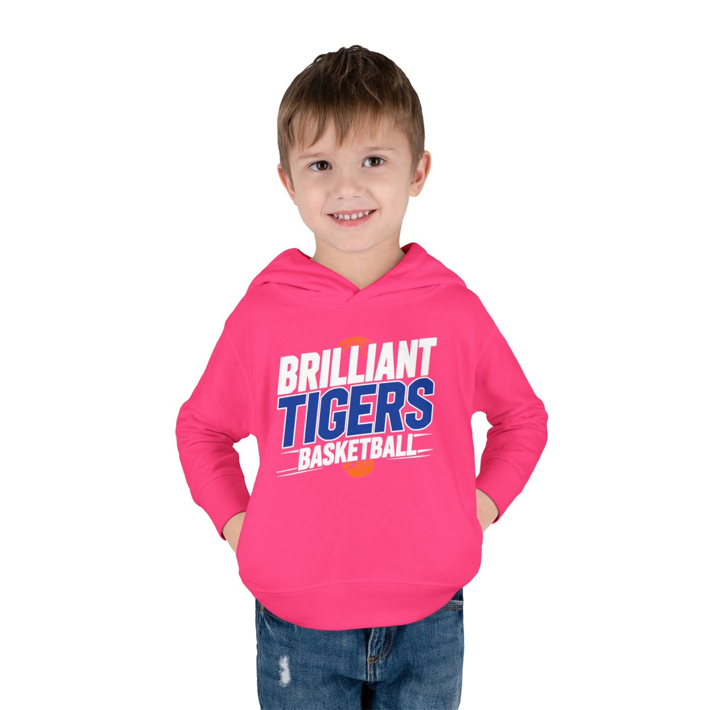 Toddler Hoodie Sweatshirt \ Brilliant Tigers Basketball \ BTBK1