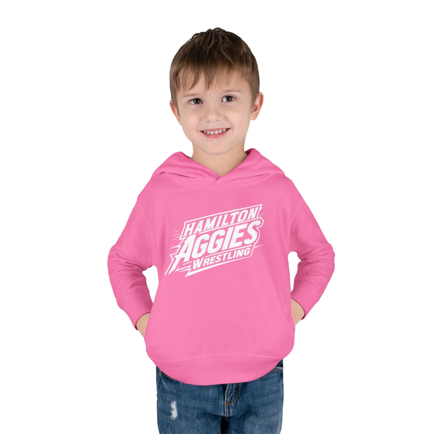 Toddler Hoodie Sweatshirt \ Hamilton Aggies Wrestling \ HAW1