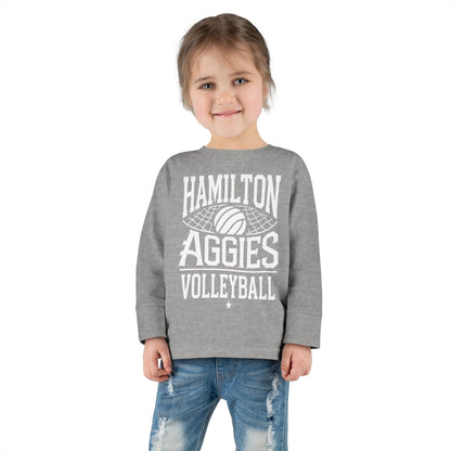 Toddler Long Sleeve Tee \ Hamilton Aggies Volleyball \ HAV2
