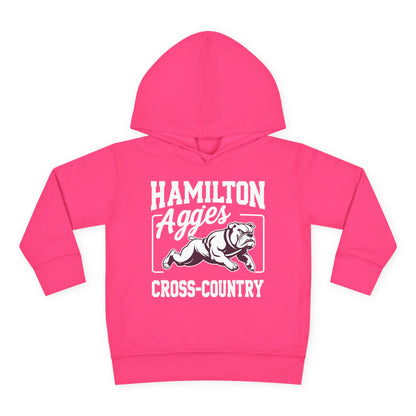 Toddler Hoodie Sweatshirt \ Hamilton Aggies Cross-Country \ HCC2