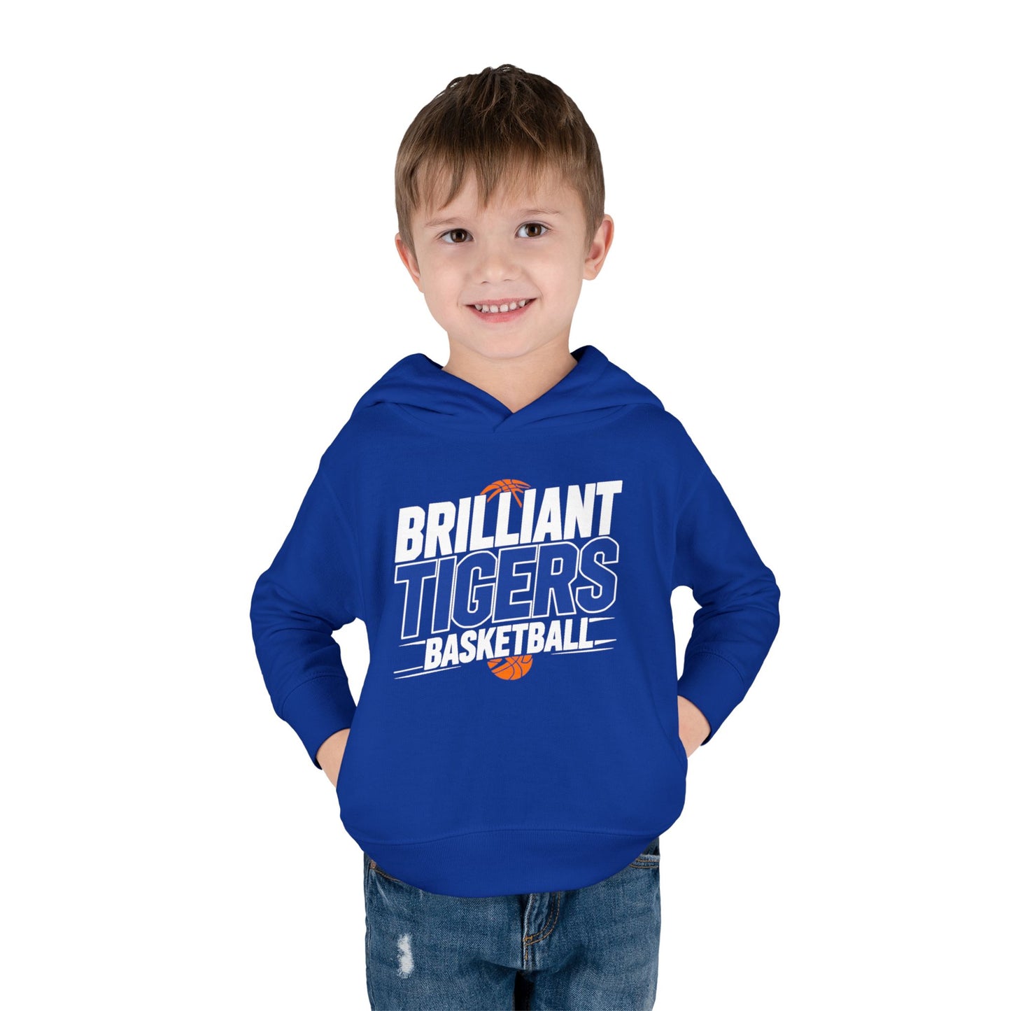 Toddler Hoodie Sweatshirt \ Brilliant Tigers Basketball \ BTBK1
