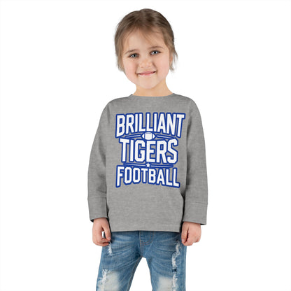 Toddler Long Sleeve Tee \ Brilliant Tigers Football \ BTF1