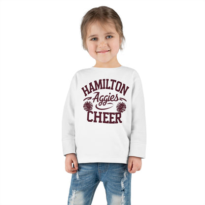 Toddler Long Sleeve Tee \ Hamilton Aggies Cheer \ Style HAC2