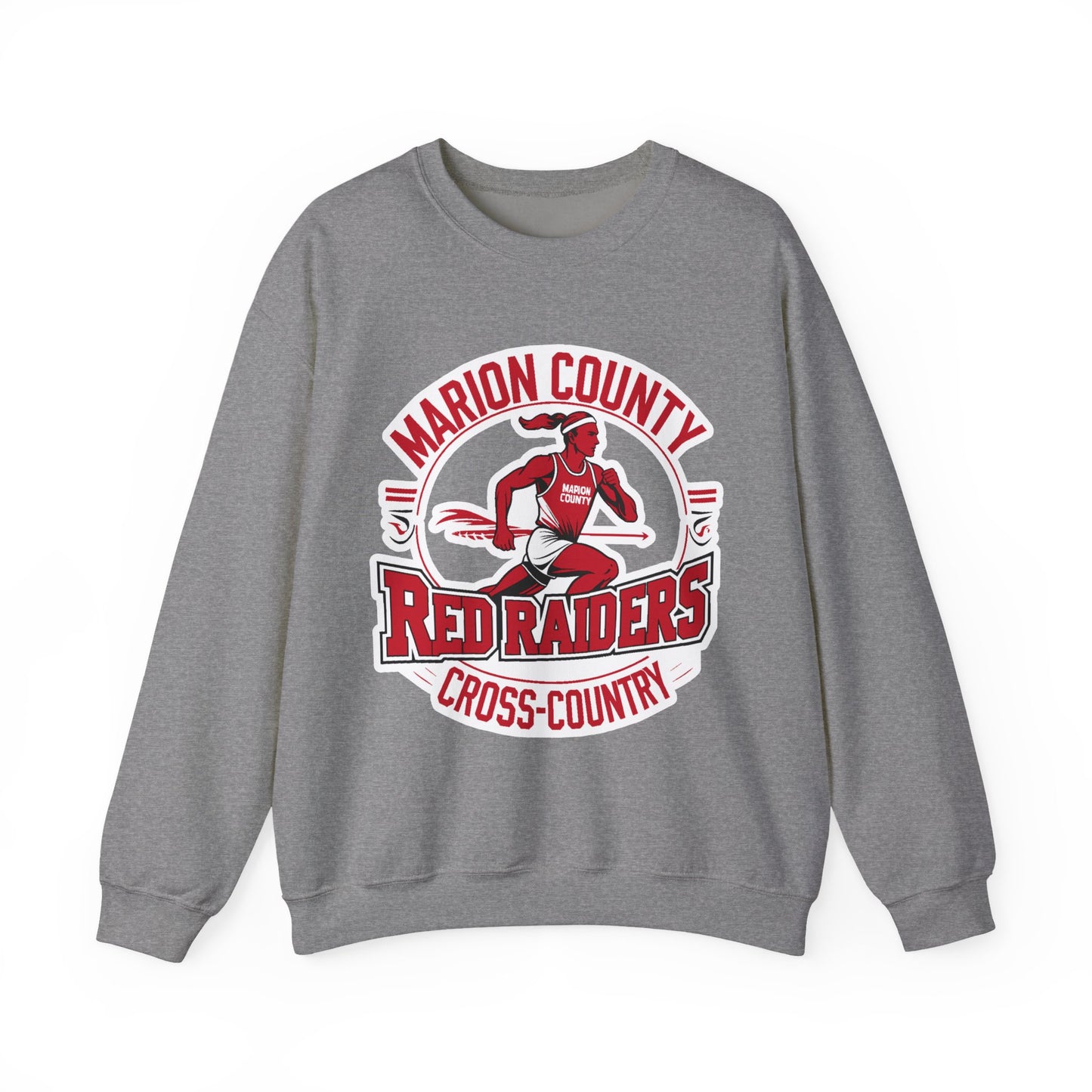 Adult Crewneck Sweatshirt \ Marion County Red Raiders Cross-Country \ MCCC2