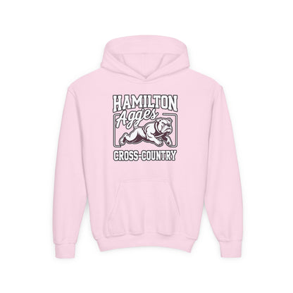 Youth Hoodie Sweatshirt \ Hamilton Aggies Cross-Country \ HCC2