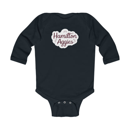 Long Sleeve Baby Bodysuit \ Hamilton Aggies \ HAG1