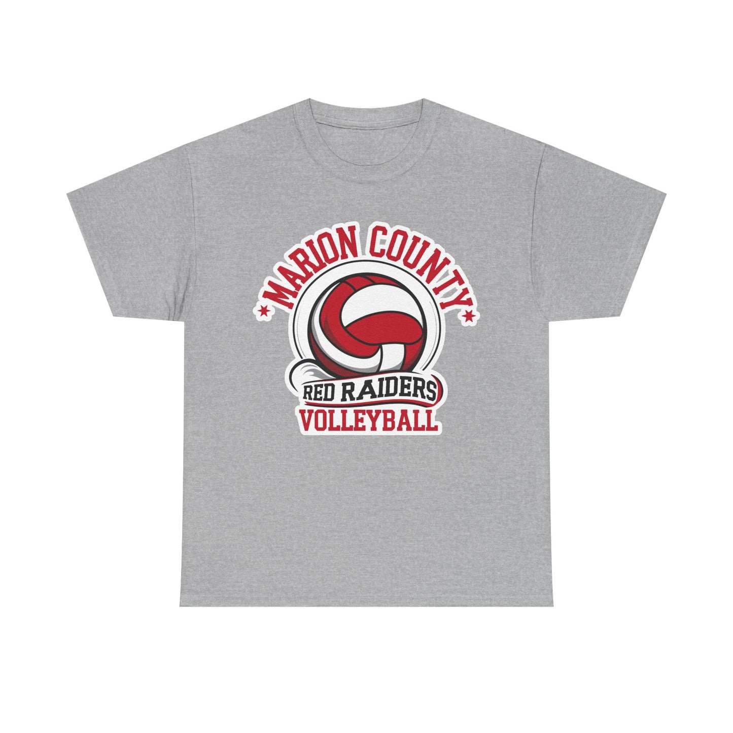 Adult Tee \ Marion County Red Raiders Volleyball \ MCV1