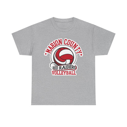 Adult Tee \ Marion County Red Raiders Volleyball \ MCV1