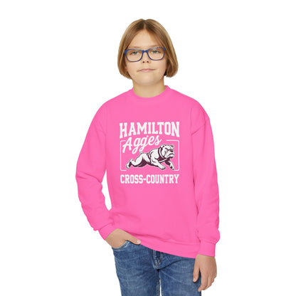 Youth Crewneck Sweatshirt \ Hamilton Aggies Cross-Country \ HCC2