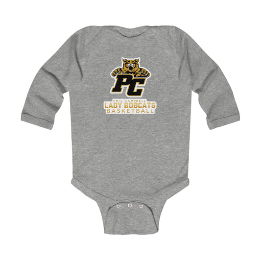 Long Sleeve Baby Bodysuit \ Phil Campbell Bobcats Basketball \ PCBBKG1