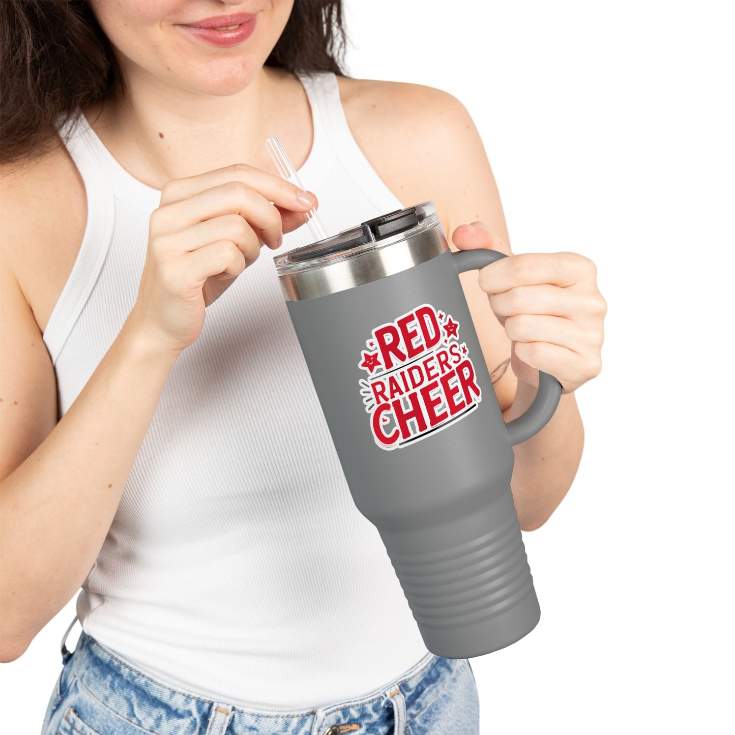 40oz Insulated Tumbler \ Marion County Red Raiders Cheer \ MCC2
