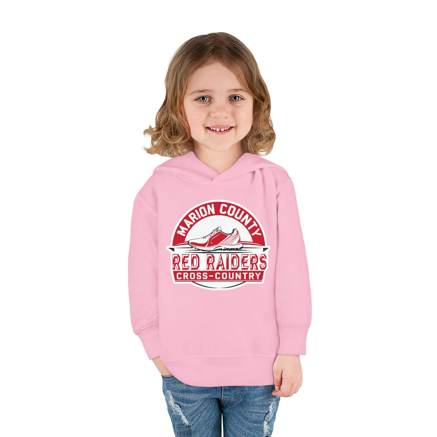 Toddler Hoodie Sweatshirt \ Marion County Red Raiders Cross-Country \ MCCC1