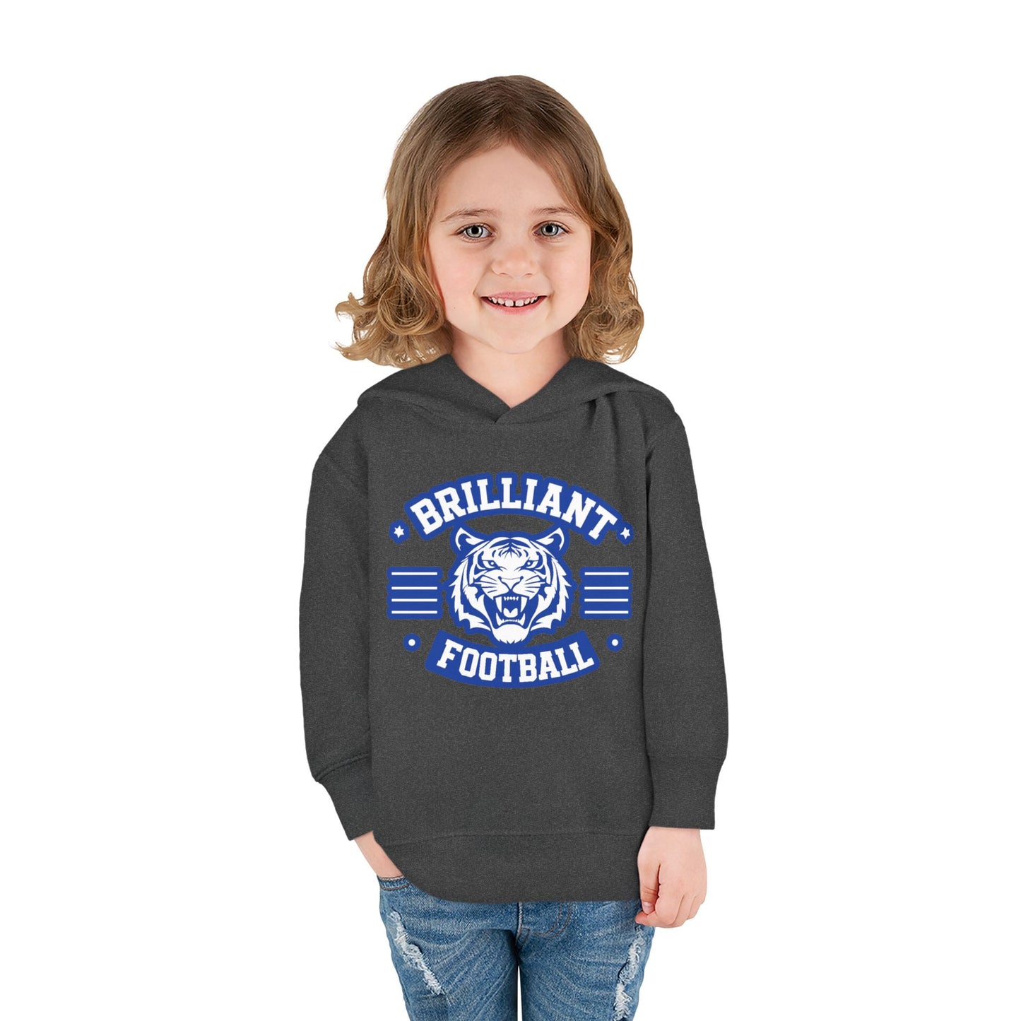 Toddler Hoodie Sweatshirt \ Brilliant Tigers Football \ BTF2