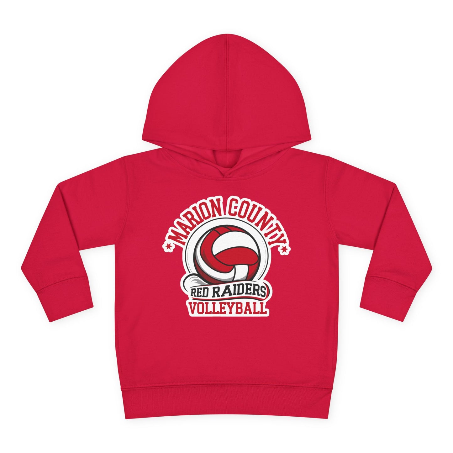 Toddler Hoodie Sweatshirt \ Marion County Red Raiders Volleyball \ MCV1