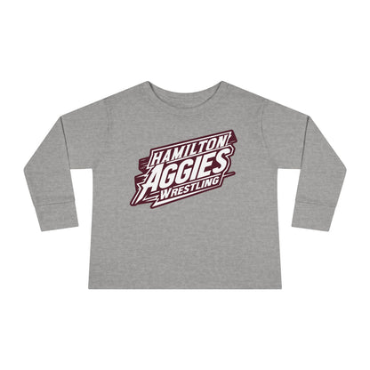Toddler Long Sleeve Tee \ Hamilton Aggies Wrestling \ HAW1